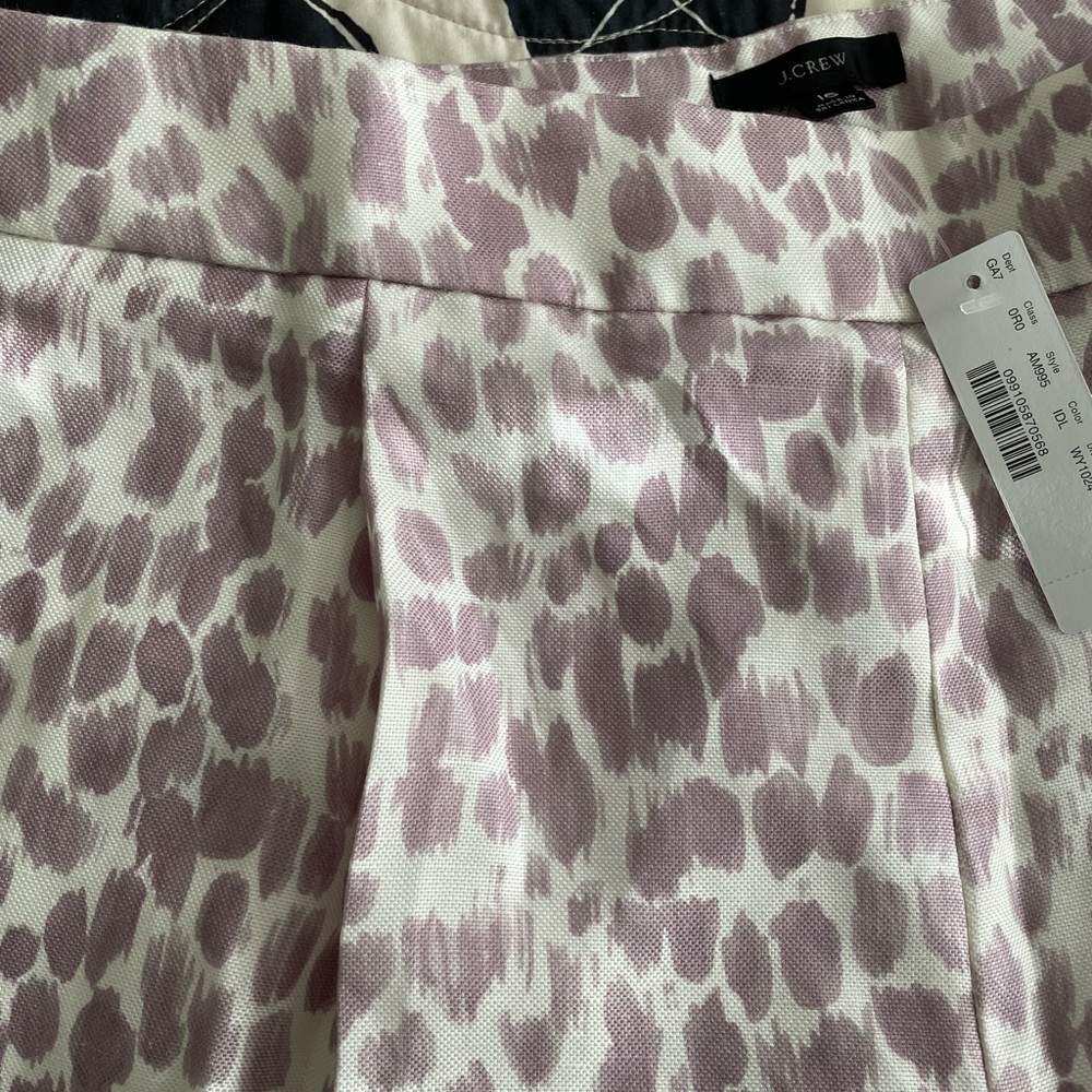 J Crew cropped trousers - animal print